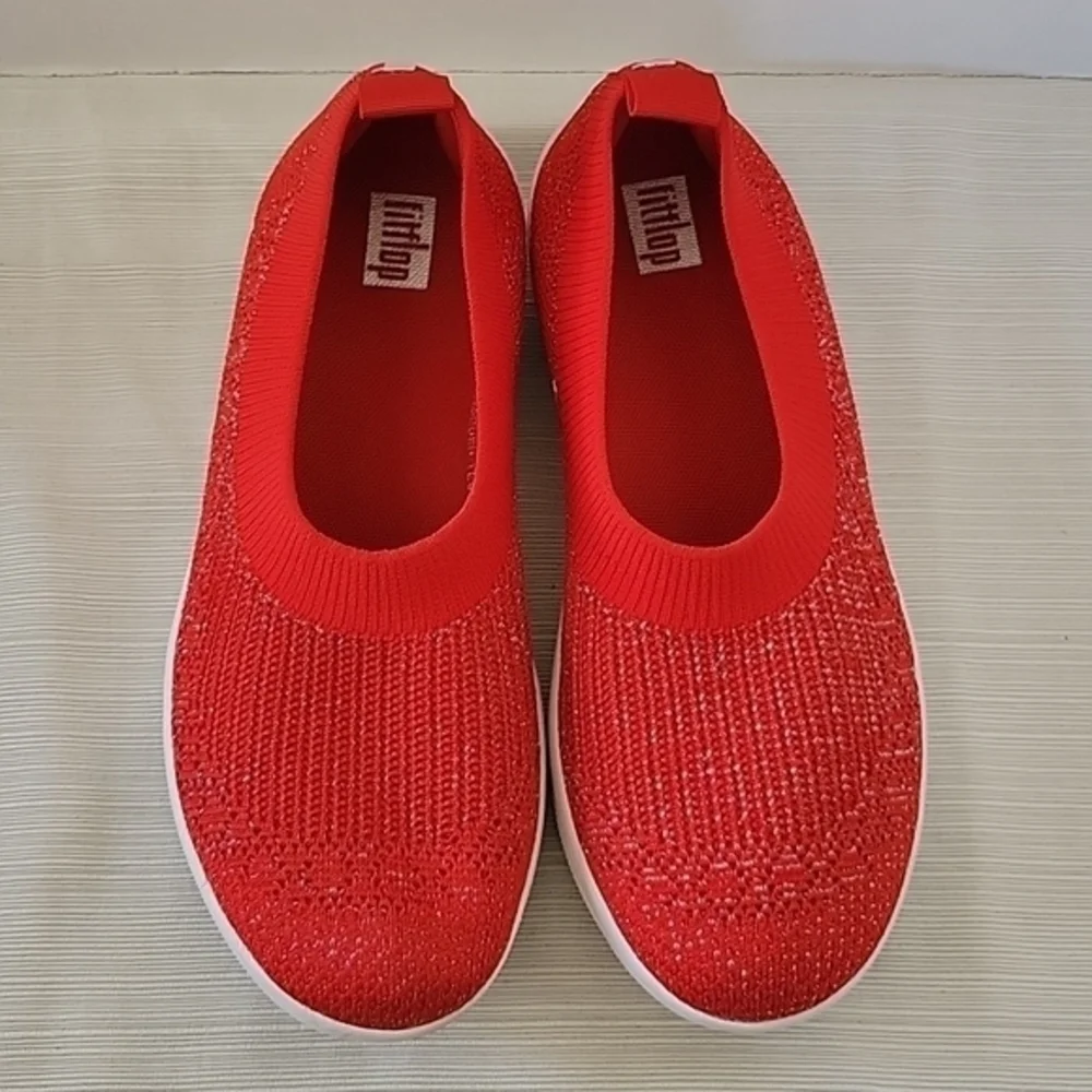 Fitflop Womens Uberknit Slip On BallerinaFlats Classic Red US Size 7 H95-203 - Picture 2 of 5